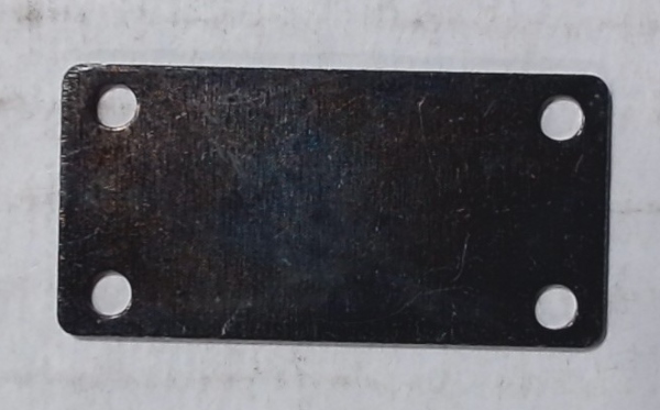 GEAR BOX COVER / METAL / 39mm L x 19.5mm W x 0.8mm THICK / 4 HOLES