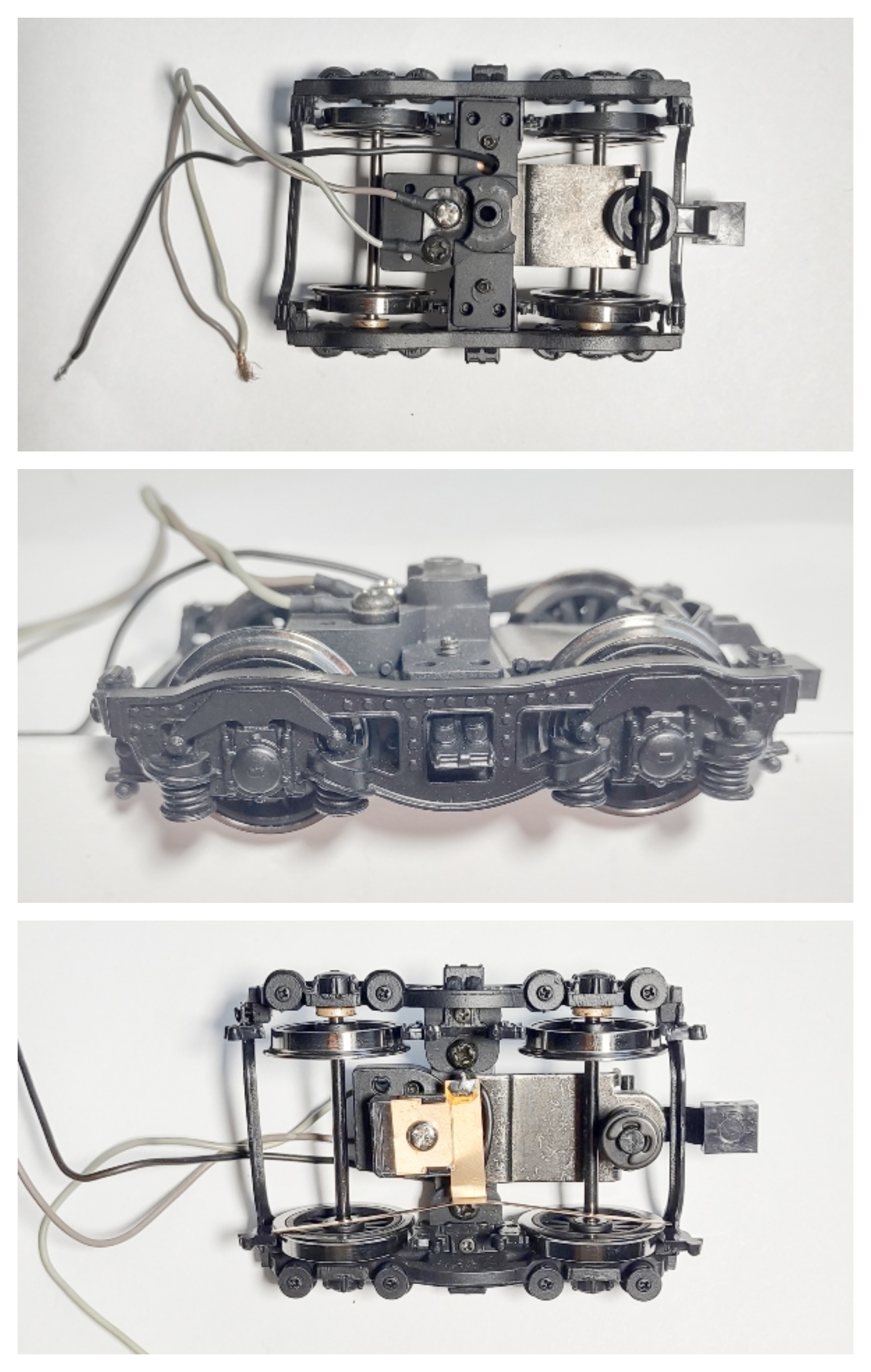 TENDER TRUCK / 4-WHEEL / REAR / 2-RAIL / W/PICKUP / BLACK / PREMIER BR44 & SNCF 150X