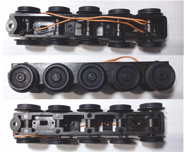 TENDER TRUCK / 10-WHEEL / CENTIPEDE / BLACK / DIE-CAST FRAME / PS 3 / W/COUPLER BRACKET / PROTO 3/2 PICK UP / PREMIER BIG BOY 4-8-8-4