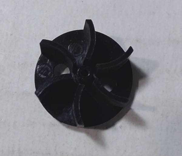 IMPELLER / SMOKE UNIT / RAILKING ONE GAUGE / 21.1mm DIAM x 10.2mm L / BLACK PLASTIC