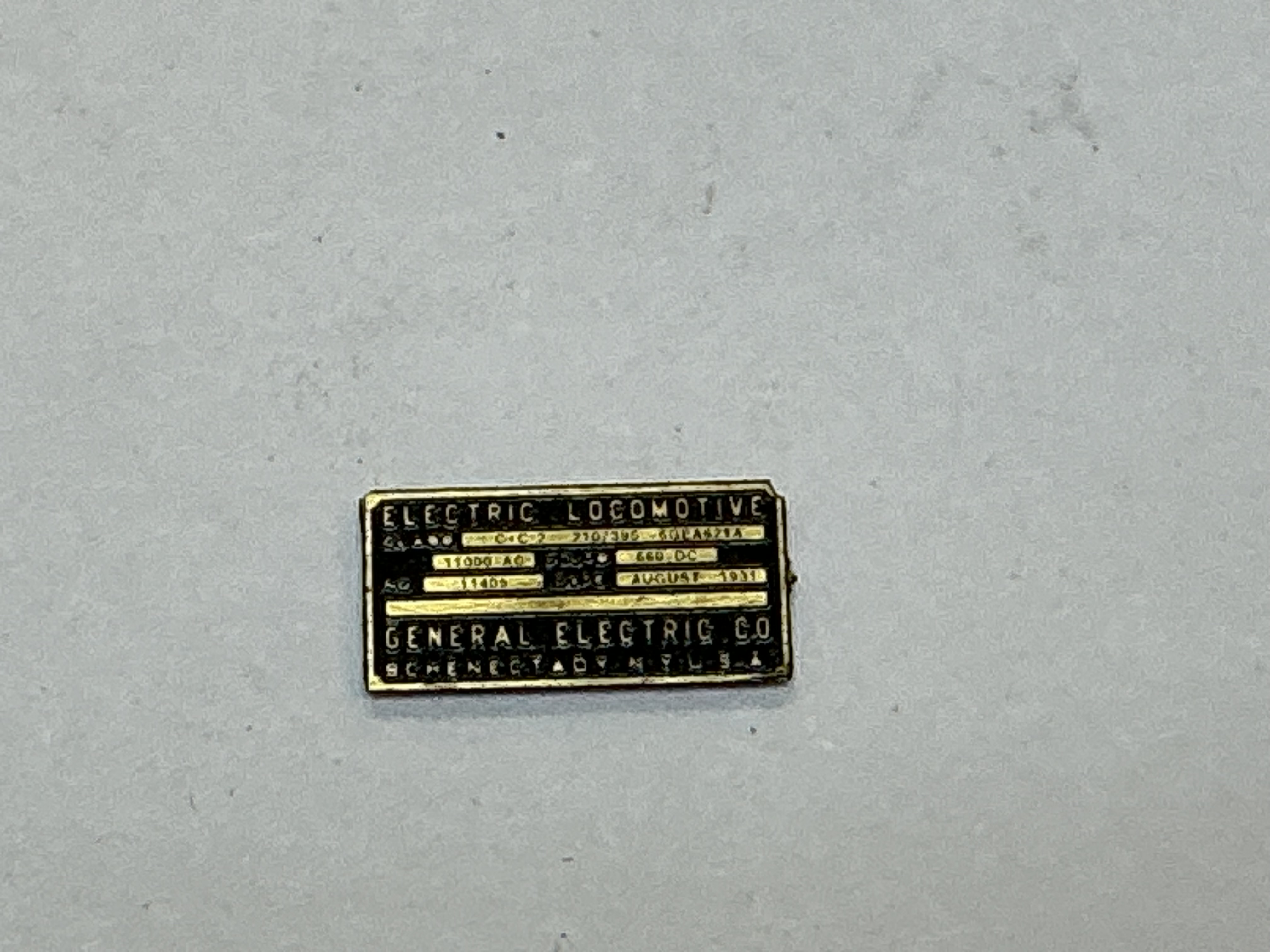 BUILDER PLATE / GENERAL ELECTRIC / #205 / PREMIER EP-3