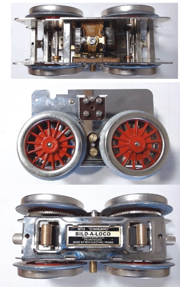 MOTOR BLOCK / COMPLETE / TRADITIONAL / RED SPOKED CENTER WHEELS / STANDARD GAUGE ELECTRIC