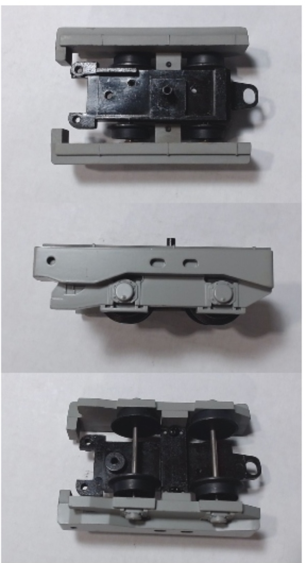 4-WHEEL TRAILING TRUCK / REAR / W/SIDE FRAMES / GRAY / PREMIER M-1 STEAM TURBINE ELECTRIC