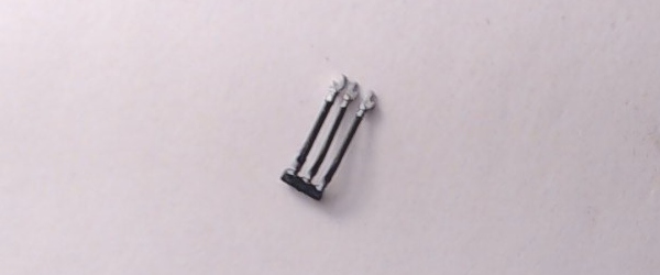 BRAKE AIR LINE / BLACK / RF & LR / 3 HOSE / HO SCALE DASH-9
