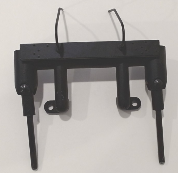 STEAM EXHAUST PIPE ASSEMBLY / MOUNTS TO FRONT STEAM CHEST / BLACK / W/2 ARTICULATING PIPES / PREMIER CLASS A 2-6-6-4