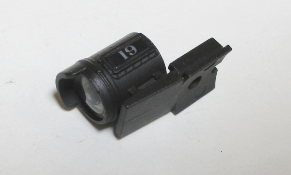 HEADLIGHT HOUSING / W/LENS / BLACK / #19 / FRONT OR REAR / PREMIER 4-TRUCK SHAY