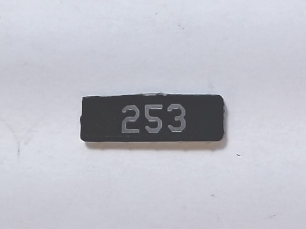 NUMBER BOARD / FRONT / PREMIER F-7A / B&O #253