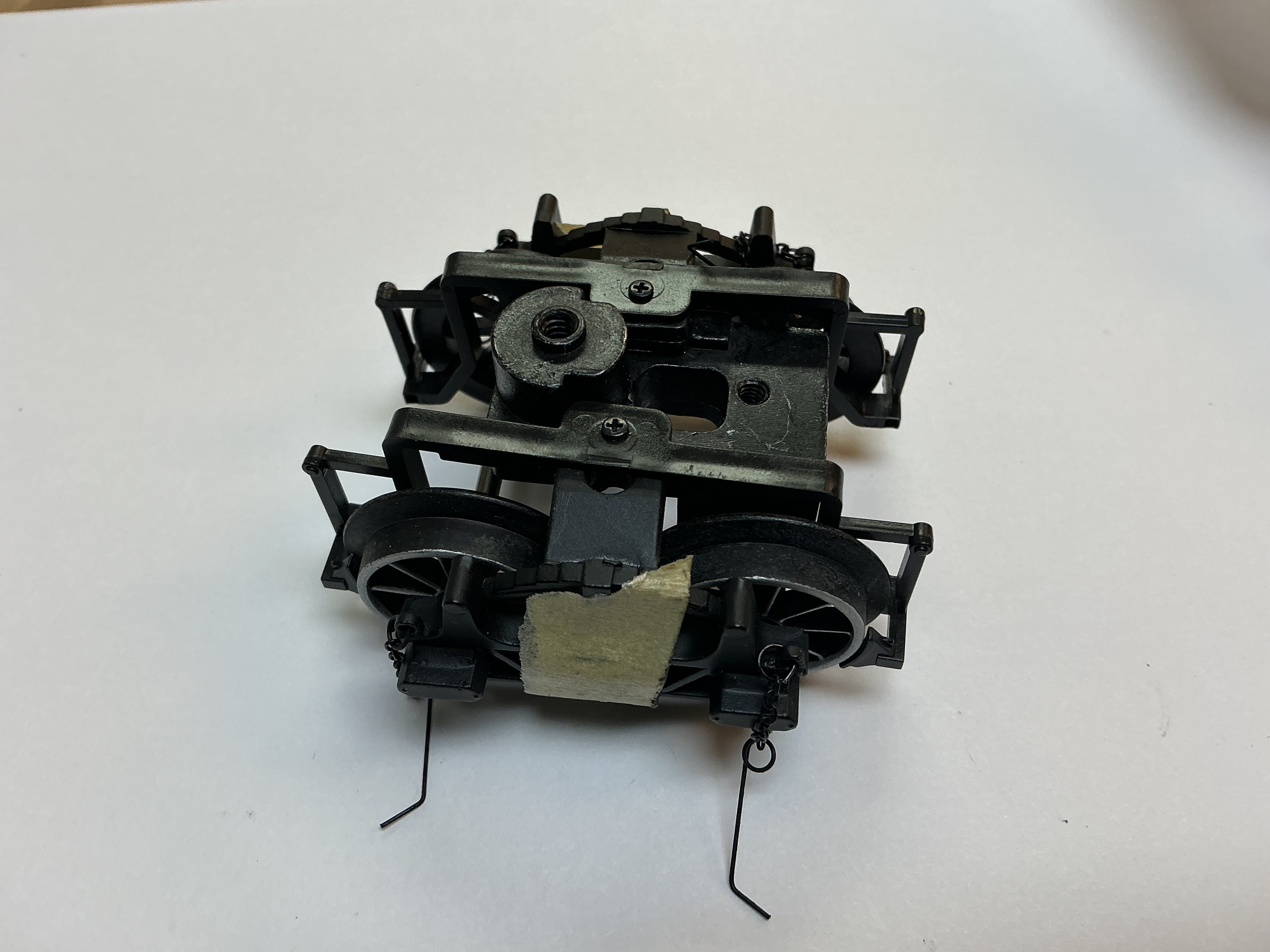 TENDER TRUCK / 4-WHEEL / FRONT / SILVER SPOKES & RIM / W/O PICKUP / PREMIER AMERICAN & ESE 4-4-0