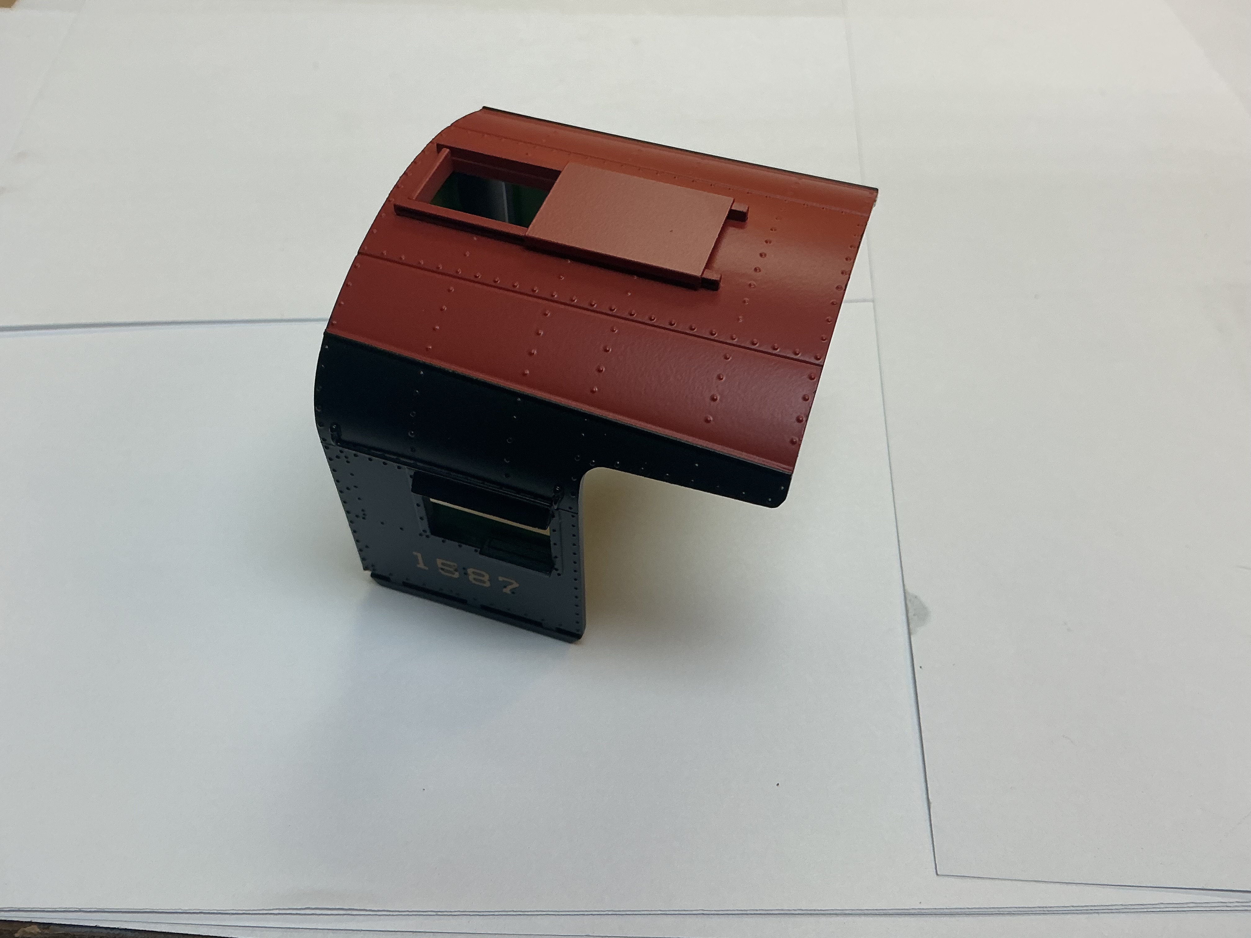 CAB / W/O REAR WALL / W/WINDOWS / PRR #1587 / PREMIER A-5 SWITCHER 0-4-0