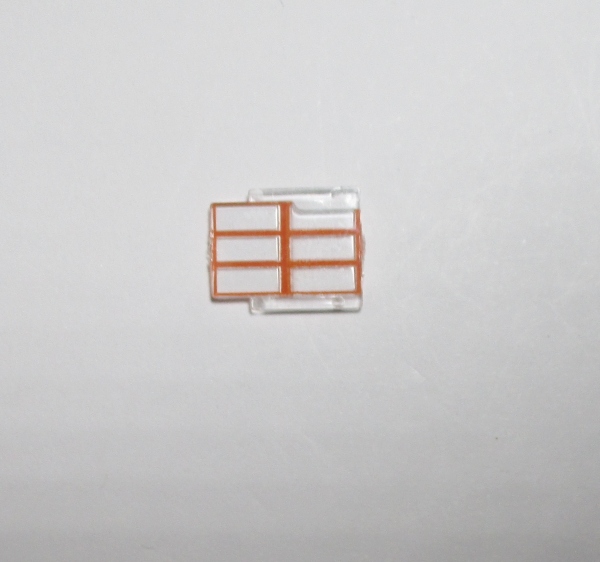 CAB WINDOW / 6-PANE / ORANGE FRAME / HO SCALE N&W J CLASS 4-8-4
