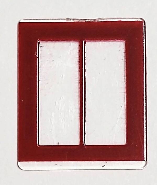 WINDOW / CAB / LARGE / 2-PANE / DARK RED / PREMIER AMERICAN & ESE 4-4-0