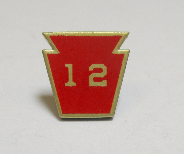 NUMBER BOARD / KEYSTONE / BOILER FRONT / #12 / PREMIER K-4s 4-6-2