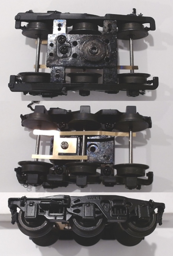 TENDER TRUCK / 6-WHEEL / BUCKEYE / FRONT / BLACK / W/HOLE FOR PICK UP / PS 3 / W/CHAINS / PREMIER GS-4 4-8-4 & BERKSHIRE 2-8-4