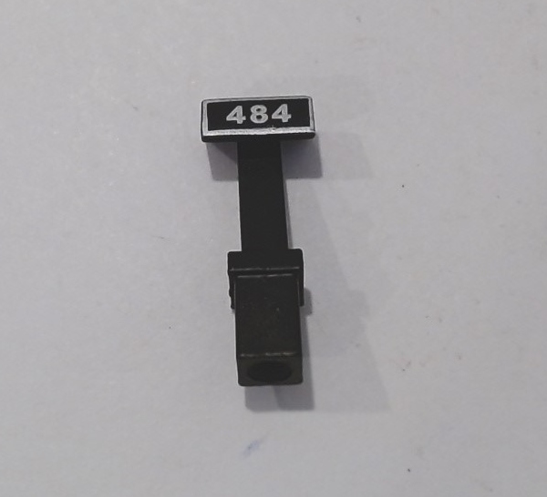 PILOT POST / NUMBER BOARD / #484 / BLACK & SILVER / PREMIER GS-4 4-8-4 