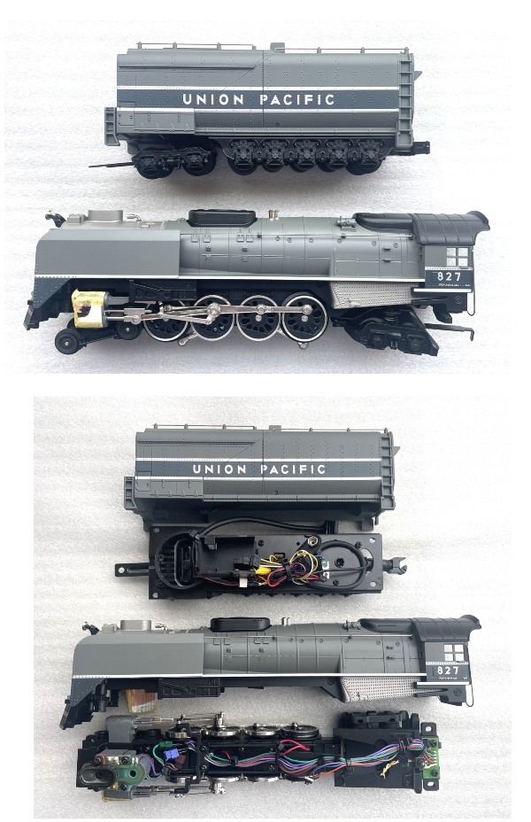 ENGINE & TENDER / RAILKING FEF / PS2 5V W/O SPEAKER, BOARDS, & MOTOR / NOS / GRAY