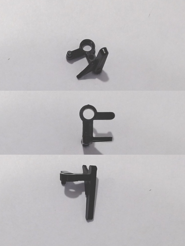 BRAKE SHOE / BLACK / LH REAR / 15.9mm TALL / OFFSET TAB / PLASTIC / PREMIER STEAM