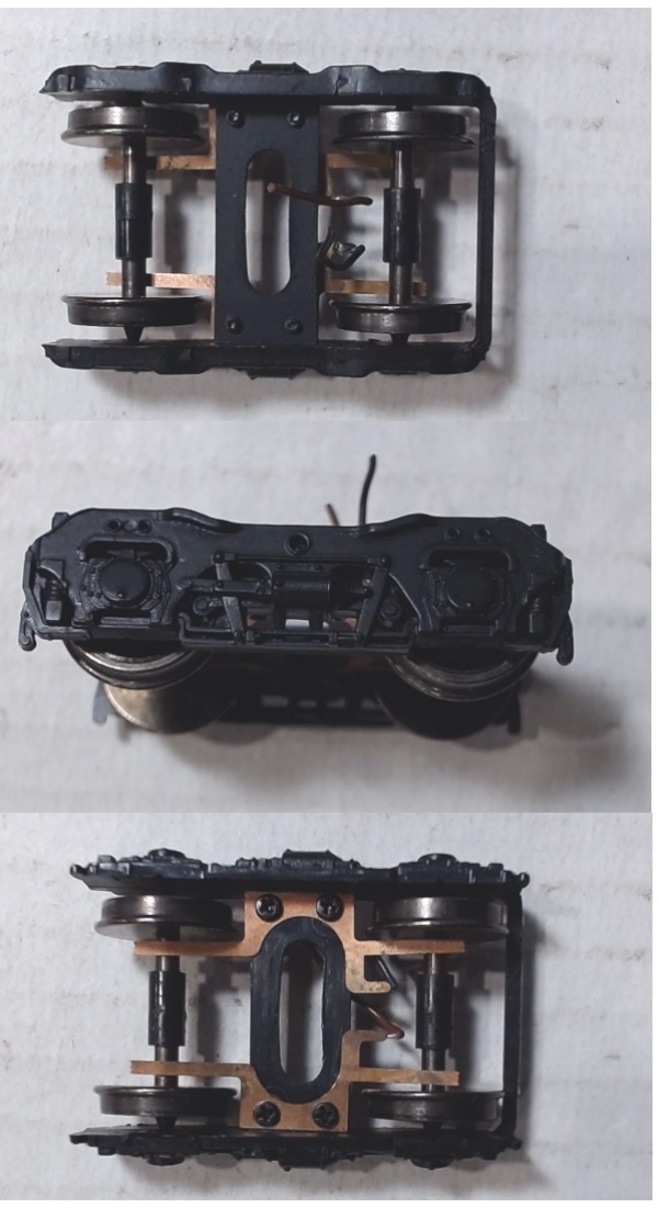 TENDER TRUCK / 4-WHEEL W/PICK UP / FRONT / BLACK / HO SCALE CHALLENGER 4-6-6-4 