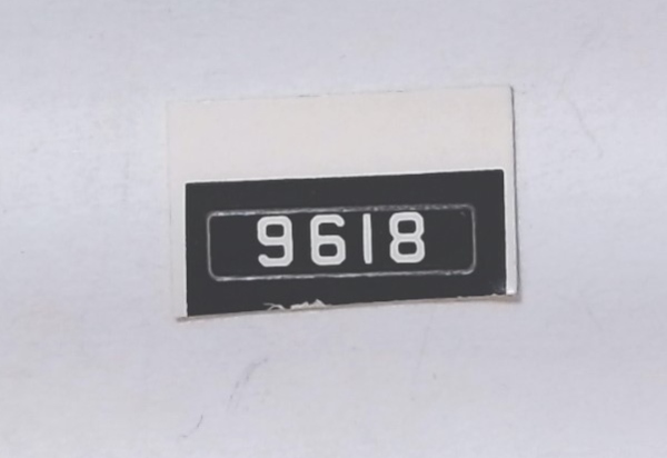 NUMBER BOARD / PAPER / RAILKING ALCO FA-2 / PRR #9618