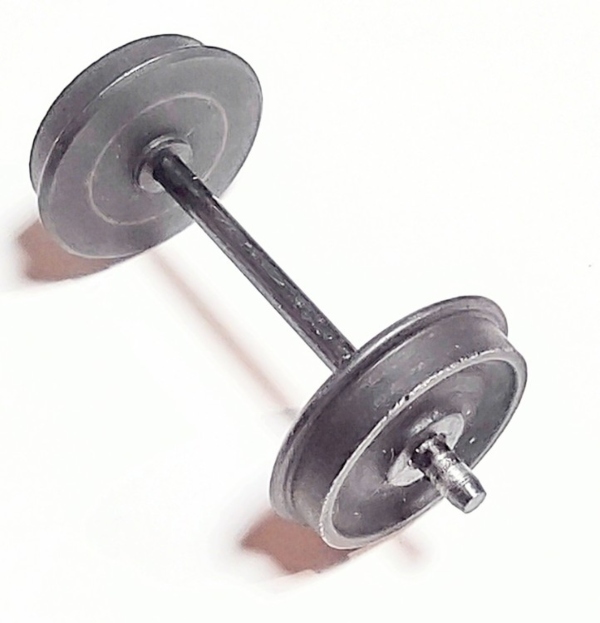 WHEEL & AXLE ASSEMBLY / SOLID / 2-RAIL / TENDER TRUCK / PREMIER AMERICAN & ESE 4-4-0