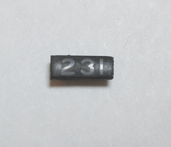 NUMBER BOARD / LOCOMOTIVE / LH & RH / FRONT & REAR / #231 / PREMIER 0-6-0 SWITCHER