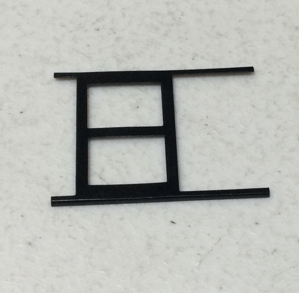 CAB WINDOW / 2-PANE / BLACK FRAME / LH OR RH / RAILKING ONE GAUGE CHALLENGER