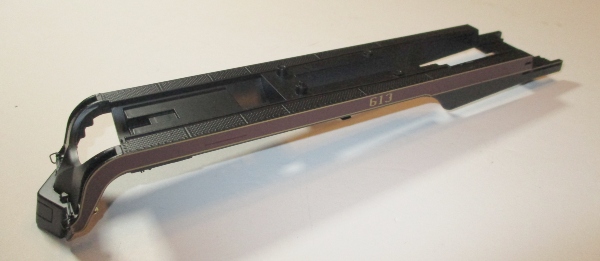 SHELL / LOWER BOILER HALF / W/COUPLER & SHIELD / #613 / HO SCALE N&W J CLASS 4-8-4