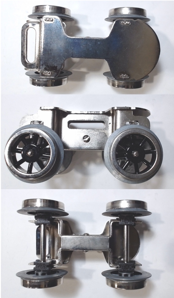 4-WHEEL PILOT TRUCK / BLACK SPOKED CENTERS / NICKEL FRAME / TINPLATE STANDARD GAUGE 392