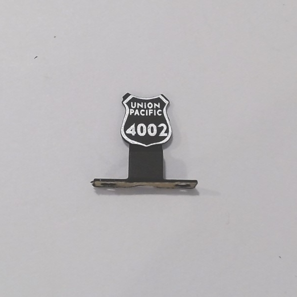 NAME PLATE / PILOT MOUNT / UP #4002 / PS 2 & 3 / PREMIER BIG BOY 4-8-8-4 