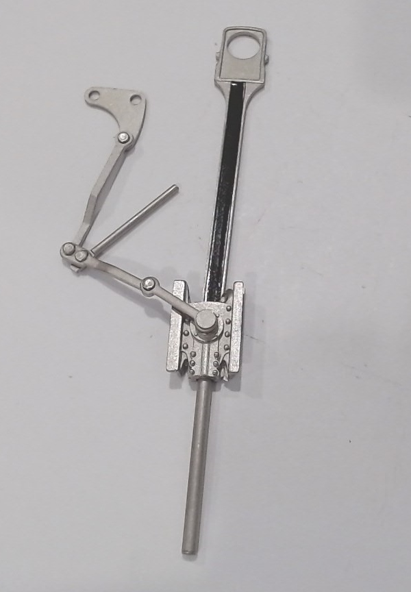 MAIN ROD & CROSSHEAD ASSEMBLY / RH / SATIN NICKEL / W/ BLACK STRIPE / PREMIER HEAVY PACIFIC 4-6-2