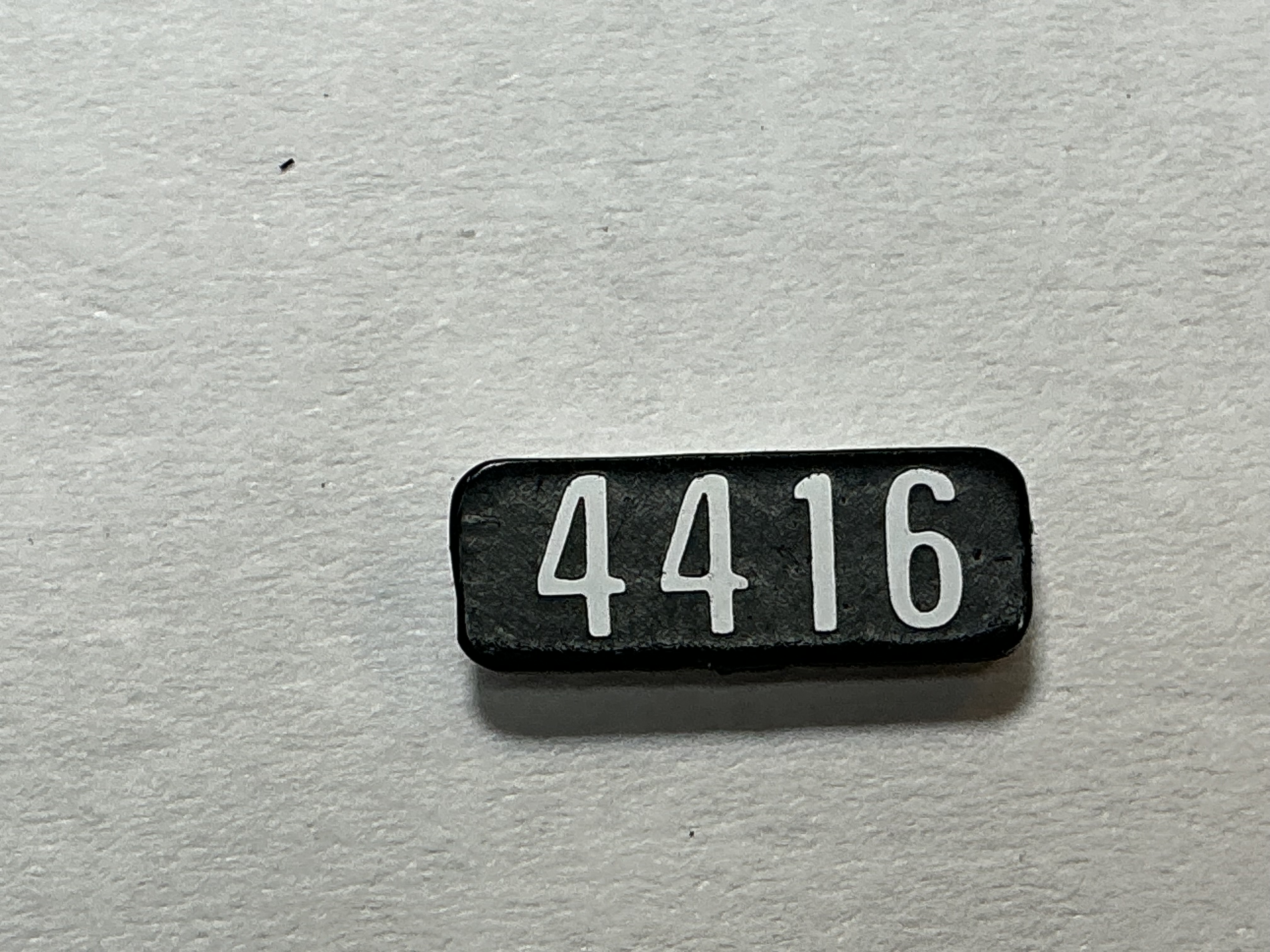 NUMBER BOARD / RH OR LH / FRONT OR REAR / #4416 / PREMIER GP-40