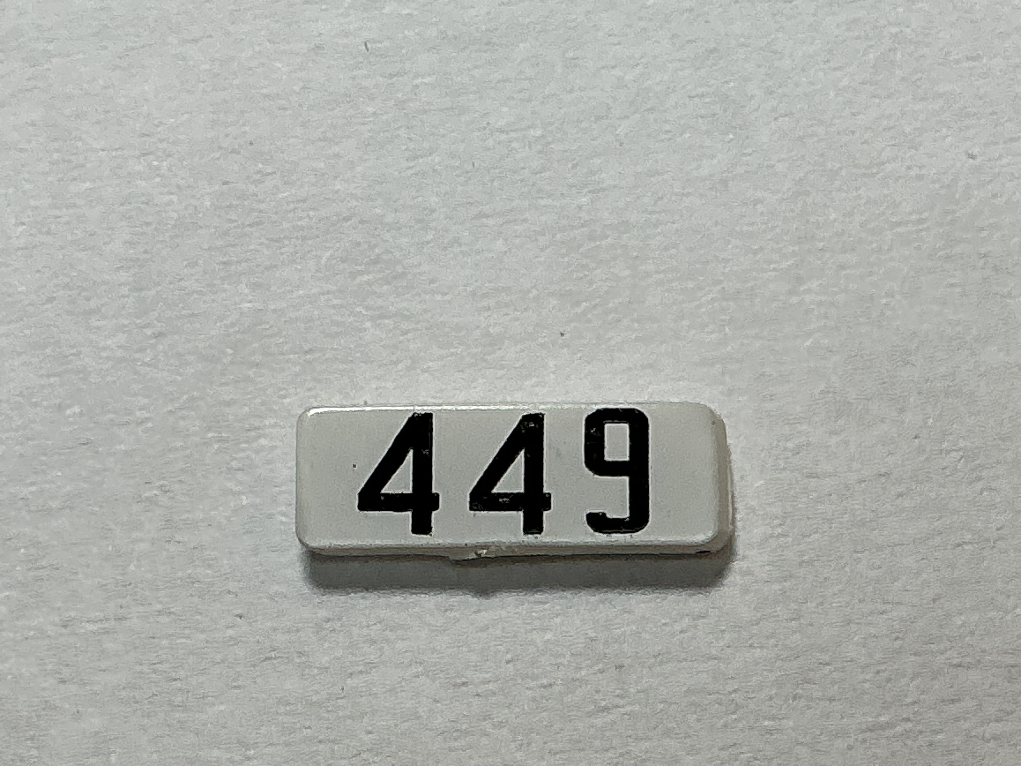 NUMBER BOARD / RH OR LH / FRONT OR REAR / #449 / PREMIER GP-40