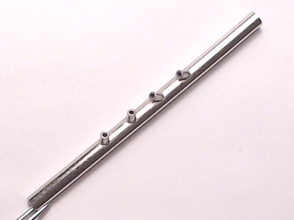 SMOKE FUNNEL / NICKEL / MANIFOLD / 85.5mm L / 4 OUTLETS / RAILKING OPERATING CAR WASH