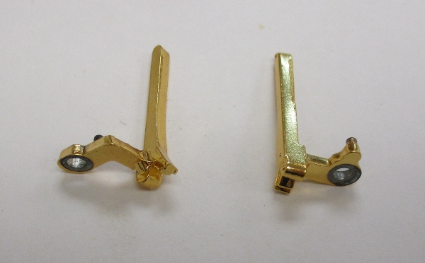 BRAKE SHOE / GOLD PLATED / LH / SHORT TAB / 21.8mm L / DIE-CAST / PREMIER J-1e HUDSON 4-6-4 