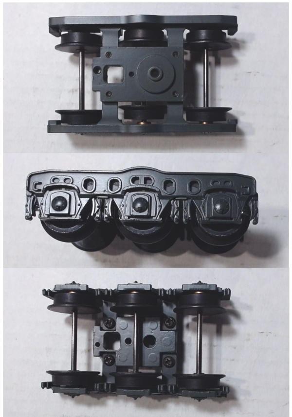 TENDER TRUCK / 6-WHEEL / FRONT / DARK DARK GRAY / PS 2 / PREMIER DREYFUSS HUDSON 4-6-4 / LATE VERSION