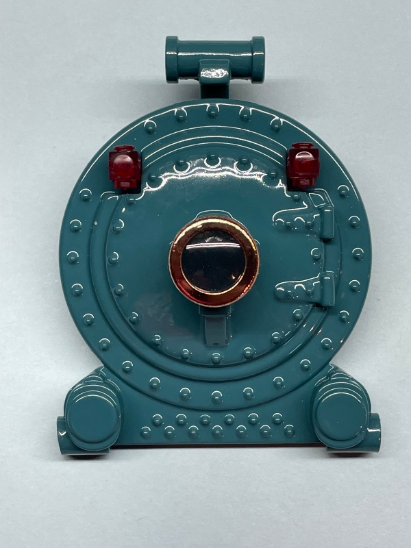 BOILER FRONT / DIE-CAST / BLUE W/BRASS BEZEL / TINPLATE O GAUGE 263