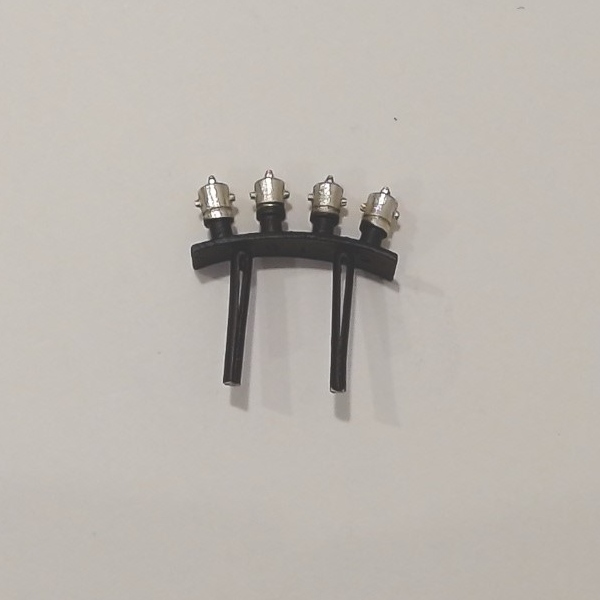 POP OFF VALVE / 4 VALVES / BRASS & BLACK / BOILER TOP / PS 2 & 3 / PREMIER CLASS A 2-6-6-4 