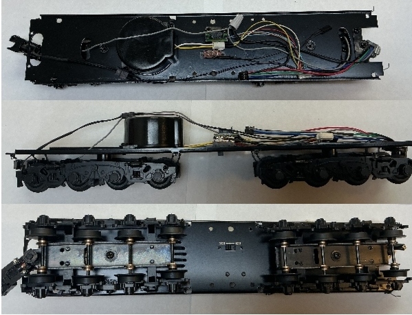 TENDER FRAME / COMPLETE / W/4 OHM SPEAKER / W/PROTO-COUPLER / PS-3 / PREMIER ATSF NORTHERN 4-8-4