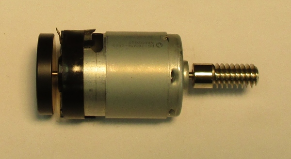 DC MOTOR / RS385PH / MD105-M38 / F/W 27mm D x 5mm THICK / WORM LENGTH 25.73mm / BLACK / PS 2 & PS 3