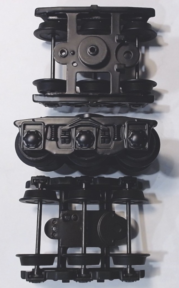 TENDER TRUCK / 6-WHEEL / BLACK / FRONT & REAR / RAILKING HUDSON 4-6-4