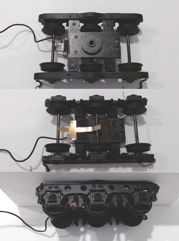 TENDER TRUCK / 6-WHEEL / FRONT & REAR / BLACK / W/CHAINS / PS 2 & 3 / O SCALE 2-RAIL / PREMIER Z-6 CHALLENGER 4-6-6-4