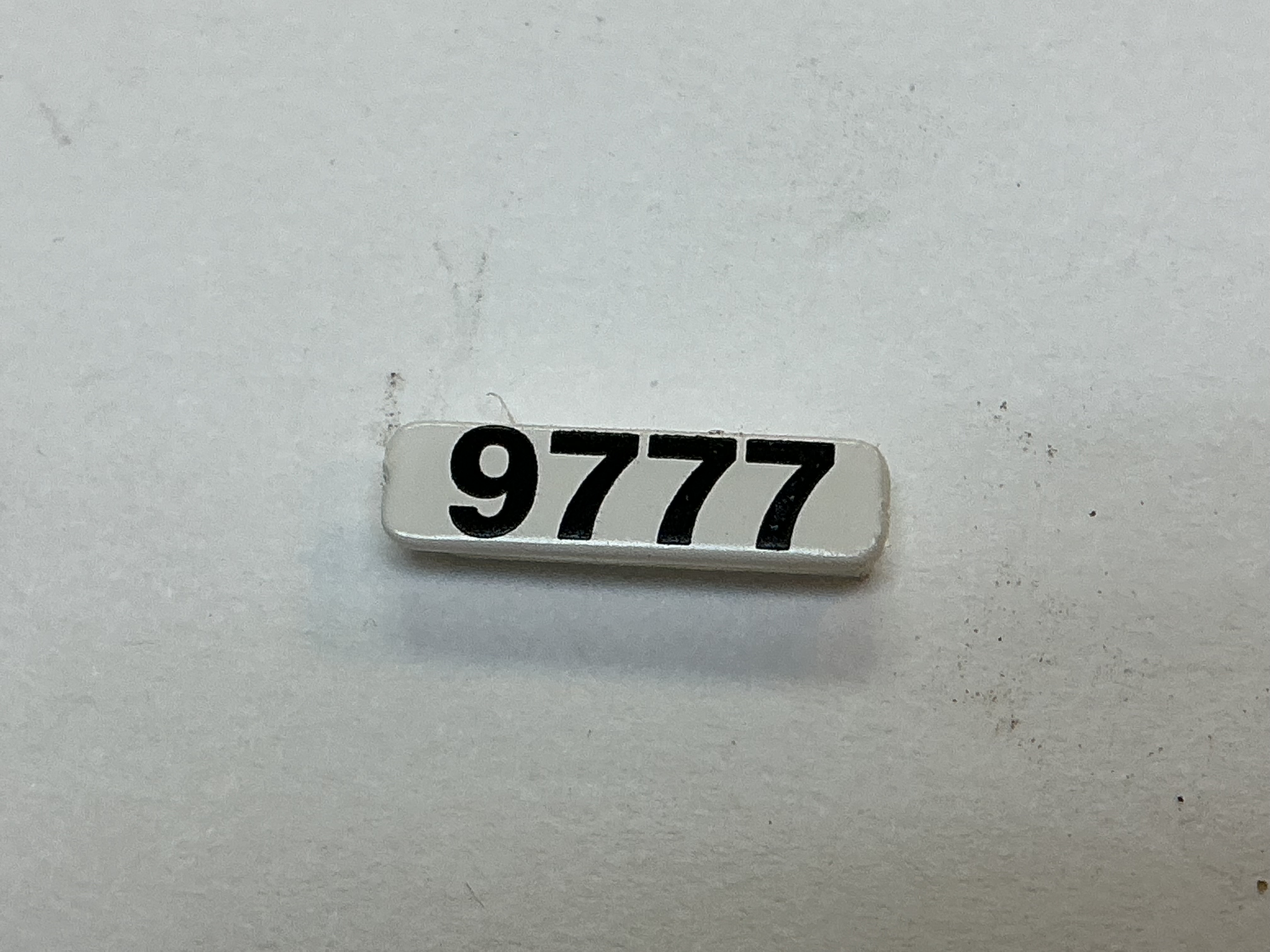 NUMBER BOARD / FRONT & REAR / LH OR RH / #9777 / PREMIER DASH-9