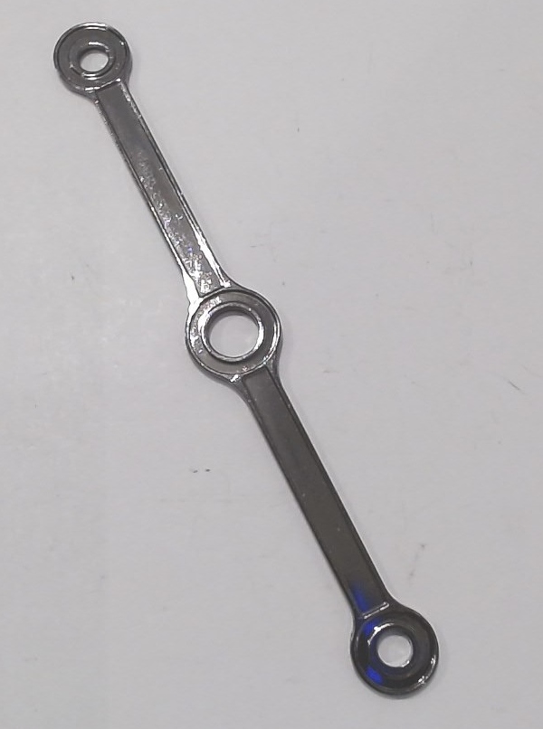 SIDE ROD / 3-AXLE / BLACKENED / ROLLER BEARINGS / LH & RH / PREMIER DREYFUSS HUDSON 4-6-4