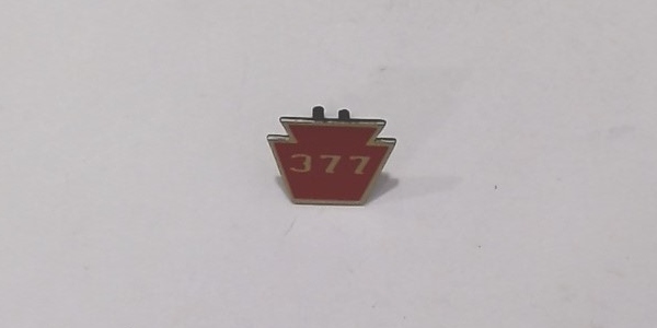NUMBER PLATE / BOILER FRONT / KEYSTONE / PRR #377 / PREMIER Y-3 2-8-8-2  