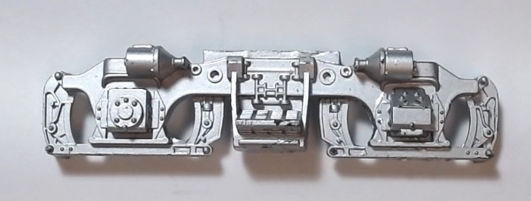 SIDE FRAME / 2-AXLE / LH & RH / SILVER / BOTTOM MOUNT / PS 2 / RAILKING F40PH / RAILKING F-3