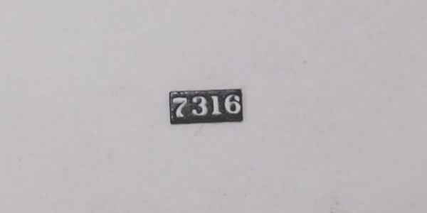 NUMBER BOARD / HEADLIGHT HOUSING / LH / RH / B&O #7316 / PREMIER Y-3 2-8-8-2