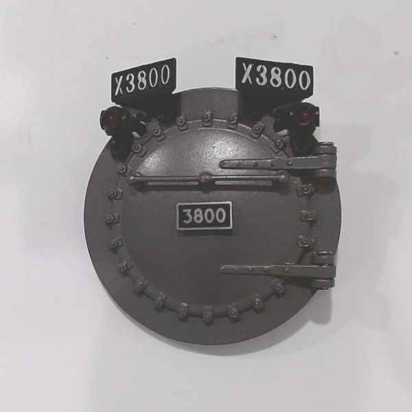 BOILER FRONT / GRAPHITE / COMPLETE / W/OPENING SMOKE BOX DOOR / UP #3800 / PREMIER CHALLENGER 4-6-6-4