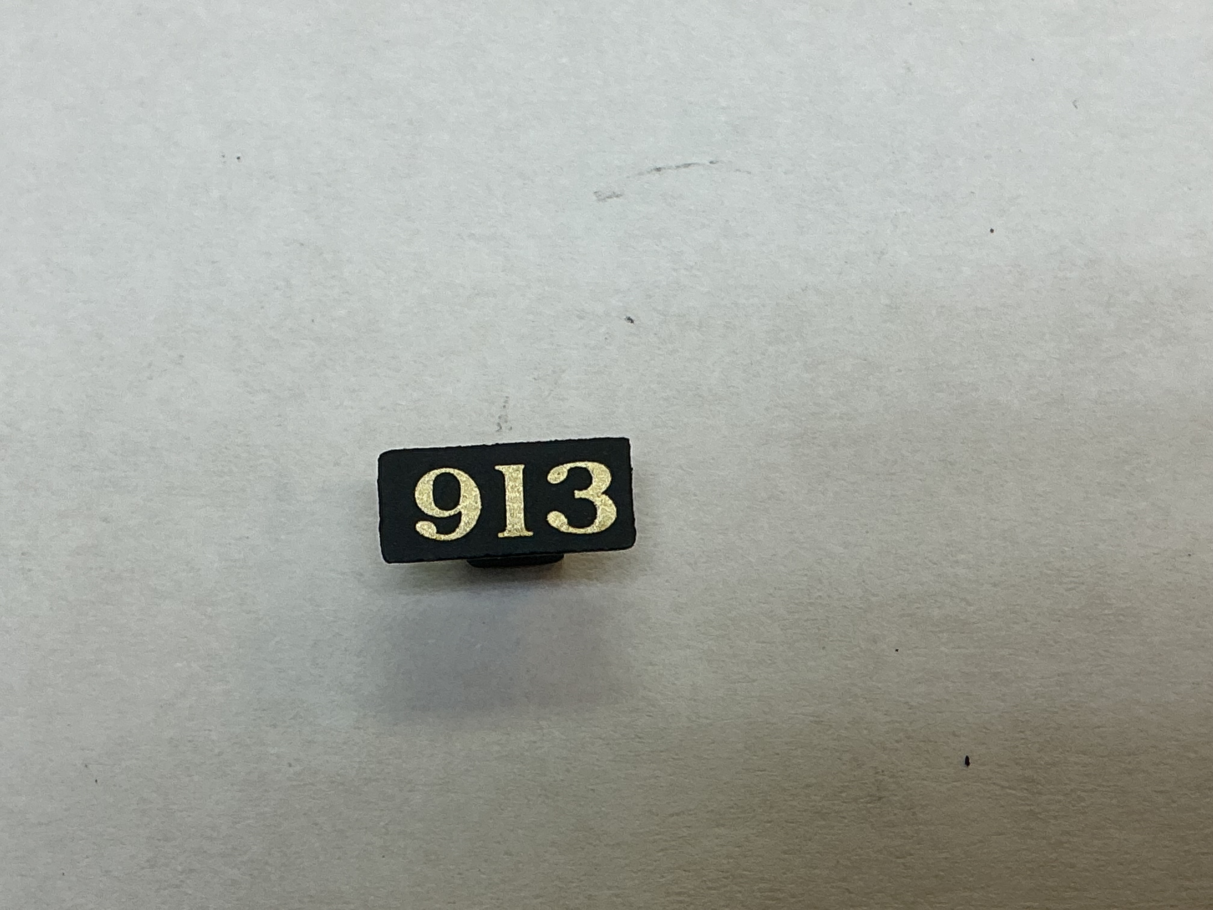 NUMBER PLATE / BOILER FRONT / #913 / PREMIER CAMELBACK 4-6-0