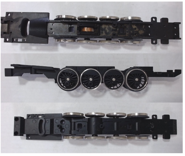 DRIVE BLOCK / 4-AXLE / BLACK / USE BI-0000052 MOTOR MOUNT / USE MS007-M26 WORM GEAR / RAILKING M-1a 4-8-2