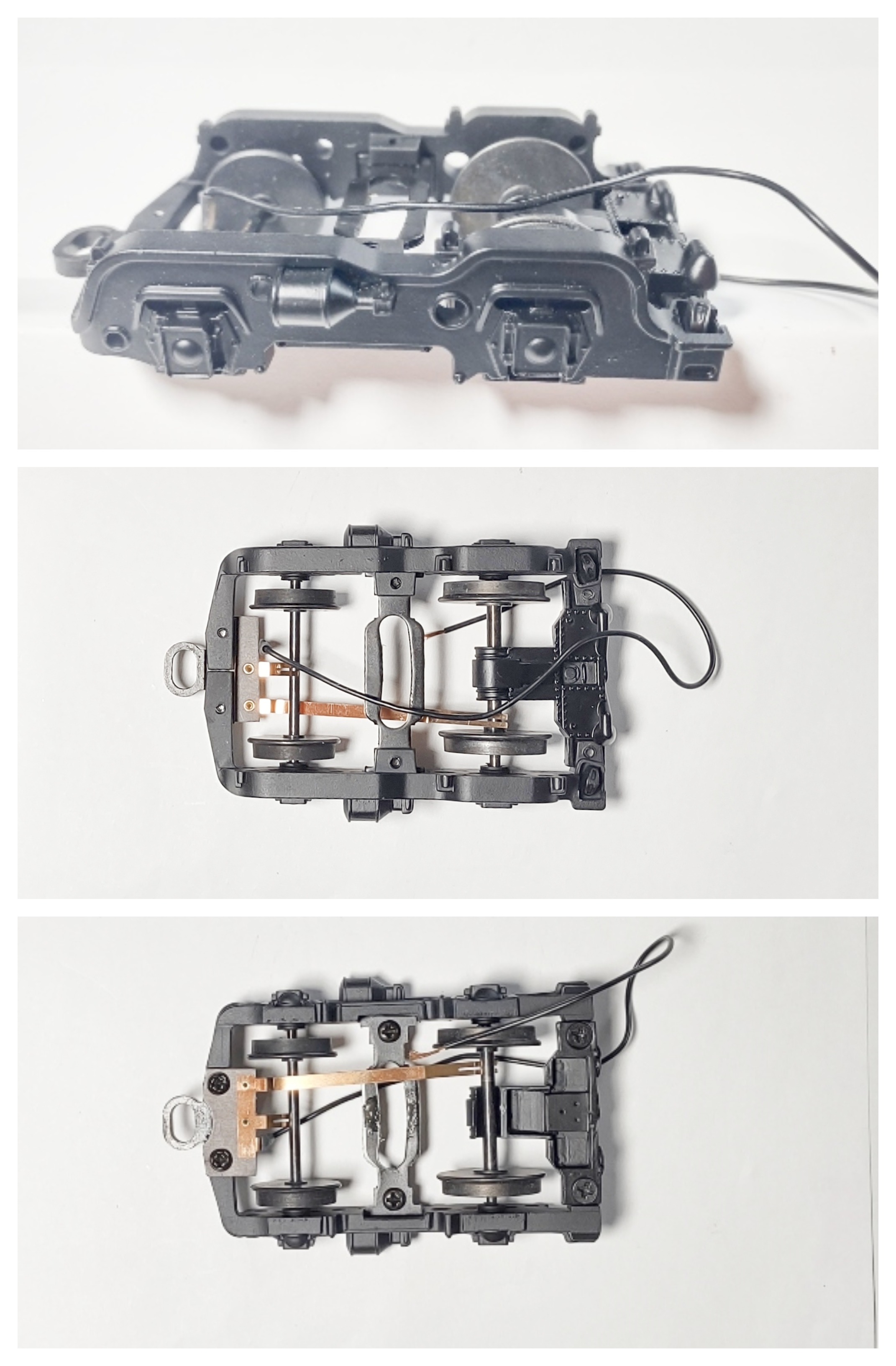 4-WHEEL TRAILING TRUCK / BLACK / 2-RAIL / W/AXLE CONTACTS / PREMIER ROYAL HUDSON 4-6-4