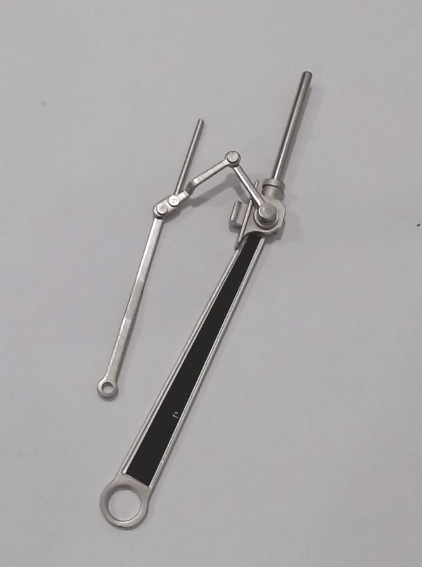 MAIN ROD & CROSSHEAD ASSEMBLY / RH / SATIN NICKEL / W/BLACK STRIPE / PREMIER GS-4 4-8-4